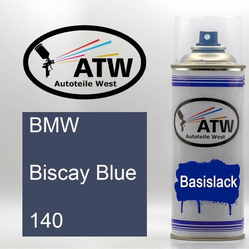 BMW, Biscay Blue, 140: 400ml Sprühdose, von ATW Autoteile West.